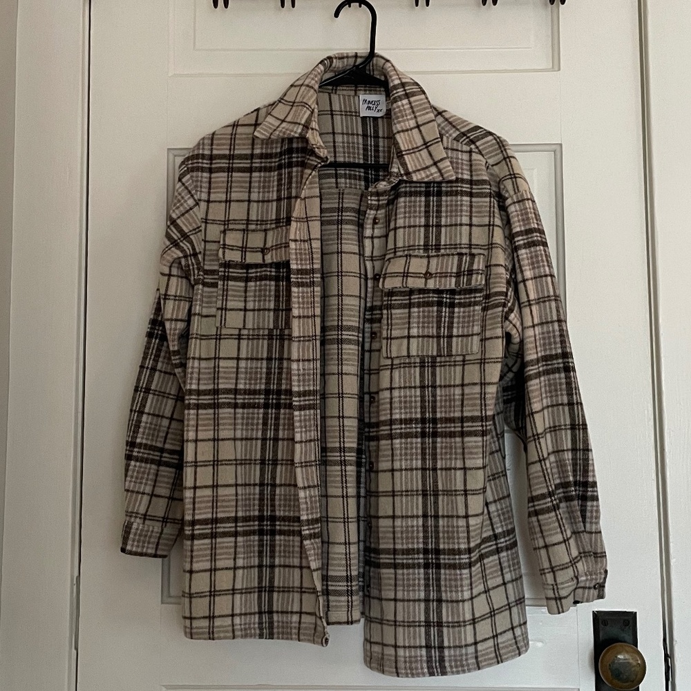 Princess Polly Plaid Shacket Size 0
